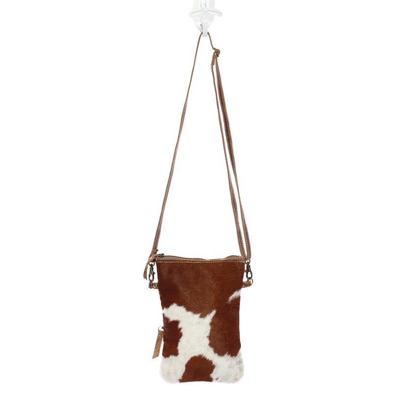 Premium Item: White and Brown Crossbody Myra Bag