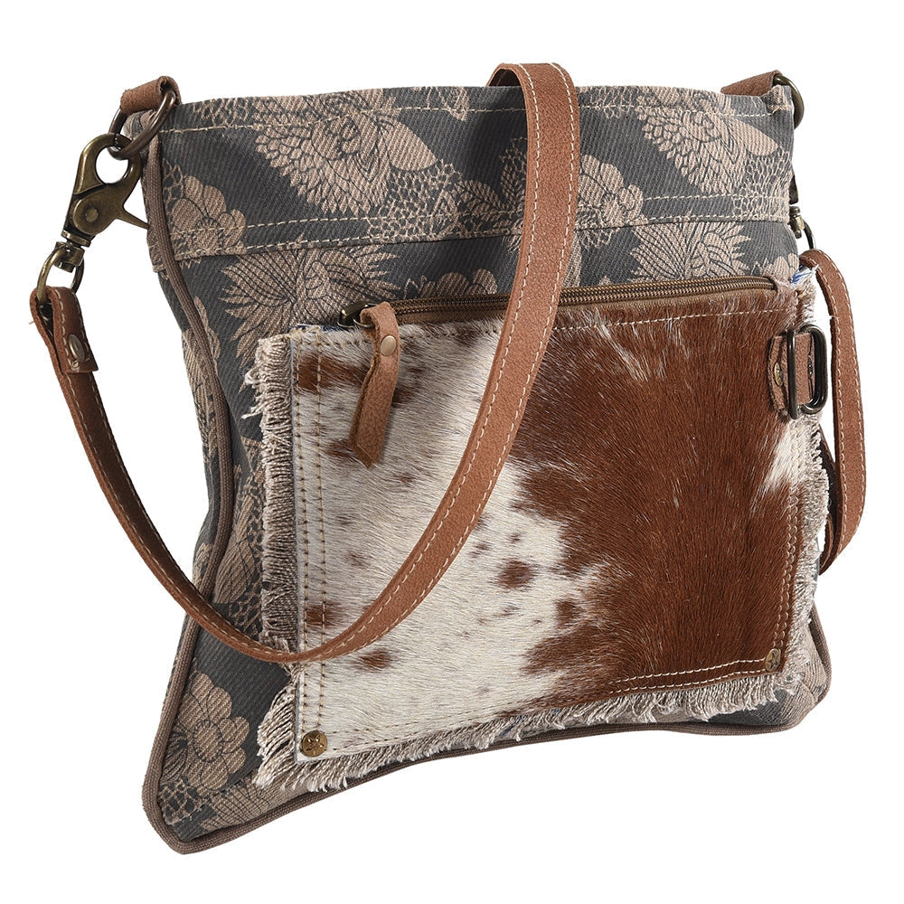 Premium Item: Crossbody Upcycled Canvas Bag - Flowers