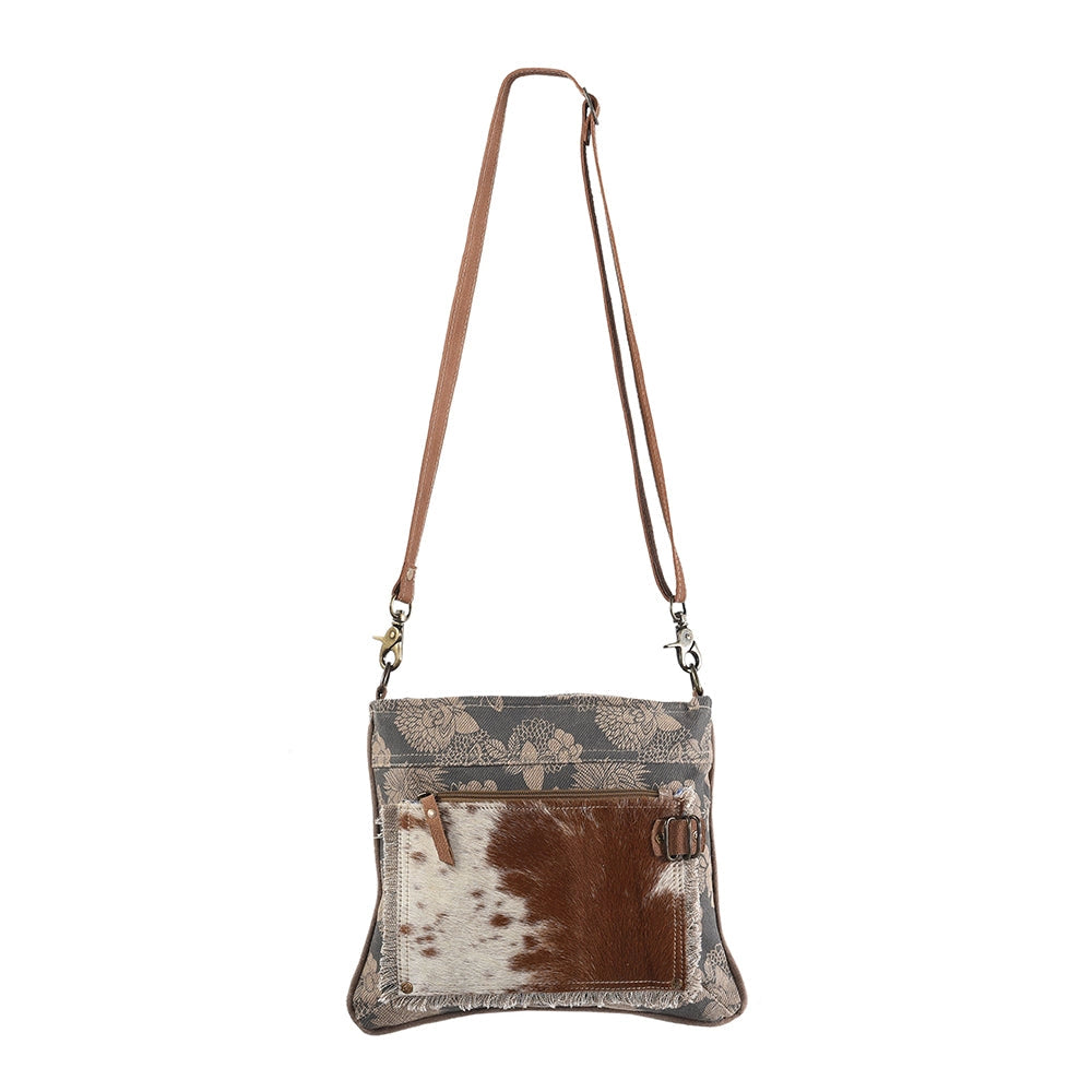 Premium Item: Crossbody Upcycled Canvas Bag - Flowers