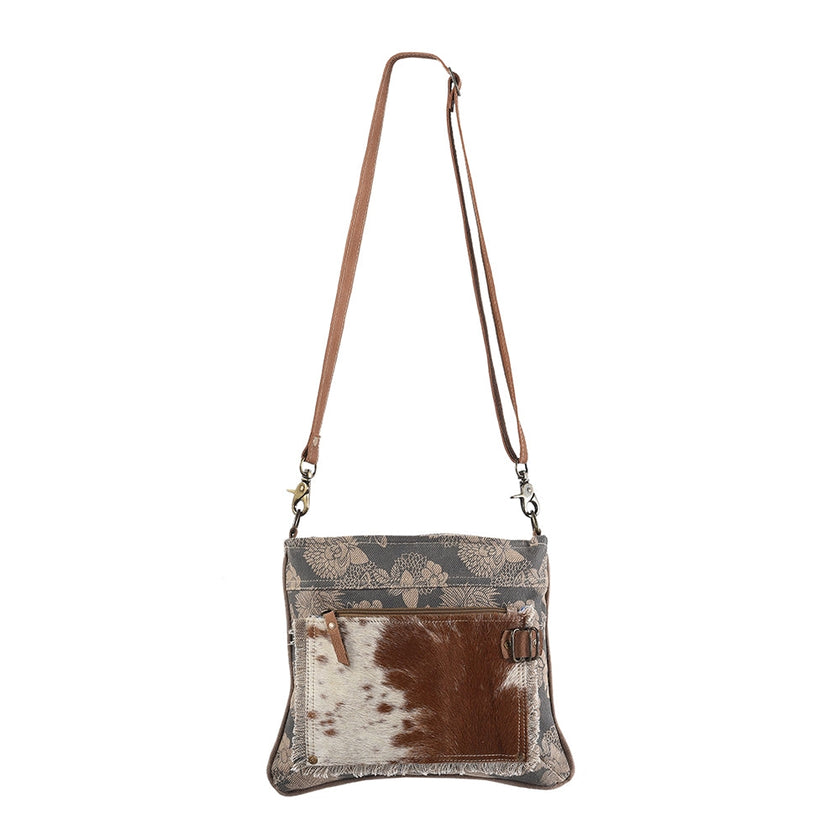 Premium Item: Crossbody Upcycled Canvas Bag - Flowers