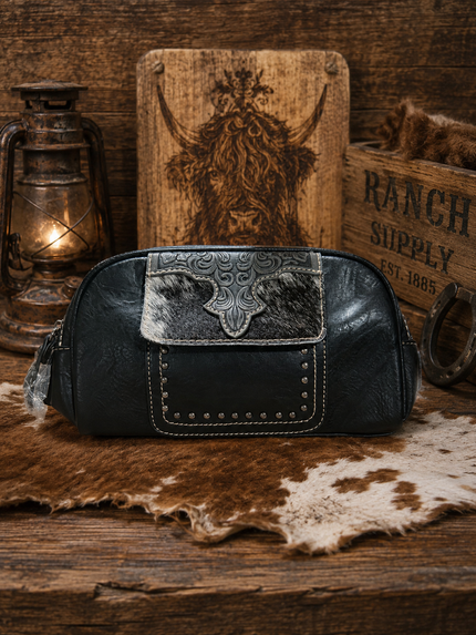 Montana West Hair-On Collection Travel Pouch