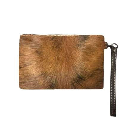 Montana West Hair-On Cowhide Leather Clutch/Crossbody
