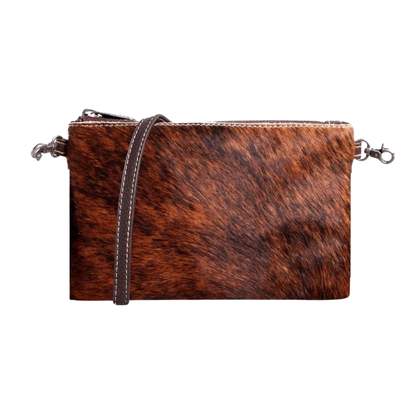 Montana West Hair-On Cowhide Leather Clutch/Crossbody