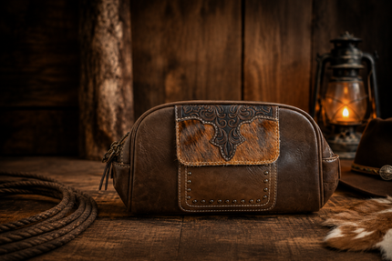 Montana West Hair-On Collection Travel Pouch