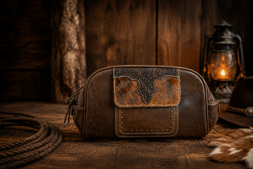 Montana West Hair-On Collection Travel Pouch