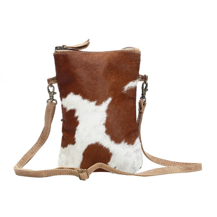 Premium Item: White and Brown Crossbody Myra Bag