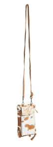 Premium Item: Myra Wild Chic Phone Case Bag in Brown & White - Single