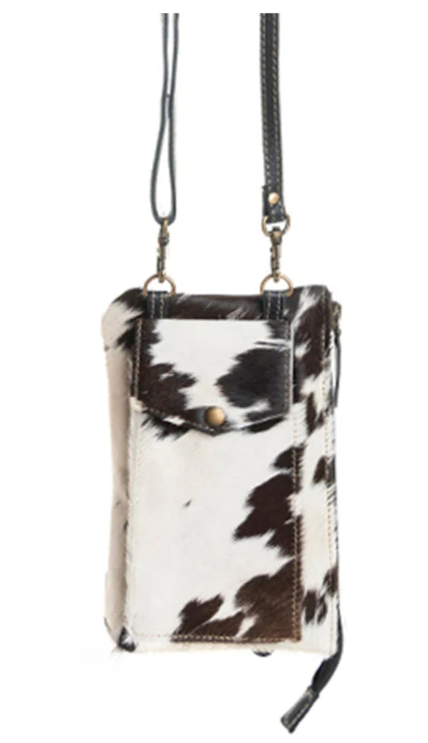 Premium Item: Myra Wild Chic Phone Case Bag in Black & White
