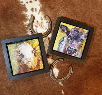 Original Acrylic Paintings of young calves