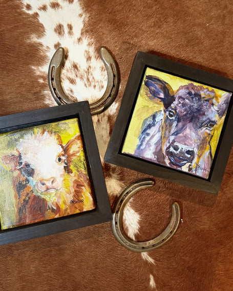 Original Acrylic Paintings of young calves